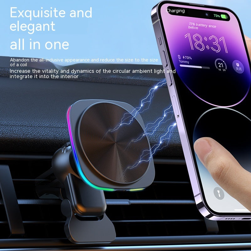 Popular RGB Color Lights Car Magnetic Wireless Charger