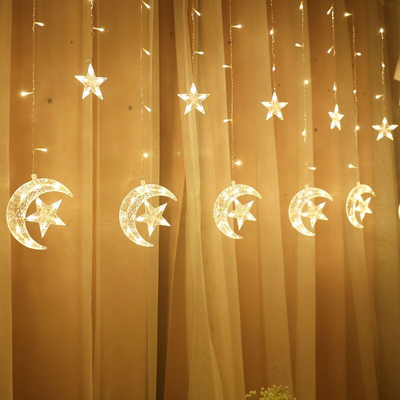 Christmas Curtain Shop Window Lights