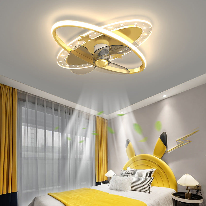 Overhead Fan Light In Children's Bedroom