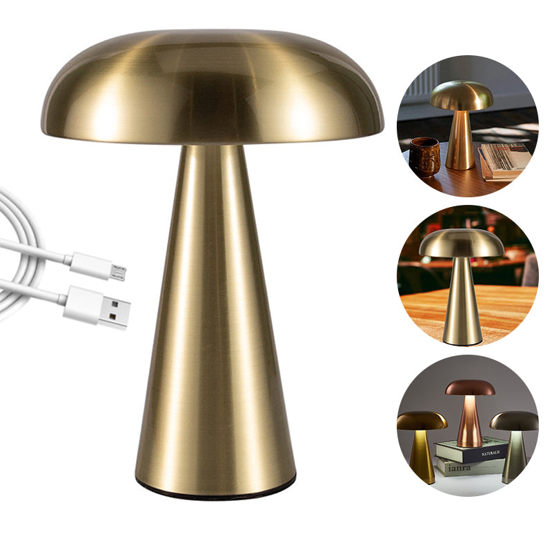 Mushroom Lamp LED Table Lamps Touch Dimming Rechargeable