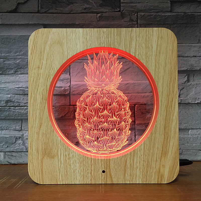 Simple creative pineapple photo frame lamp LED visual