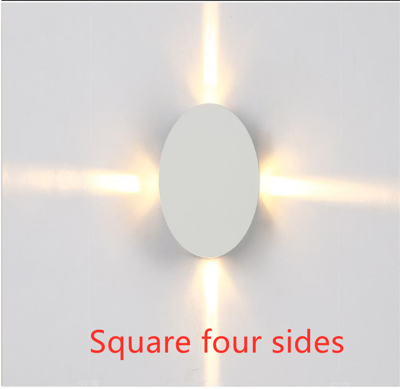 Modern simple square round LED aluminum wall light