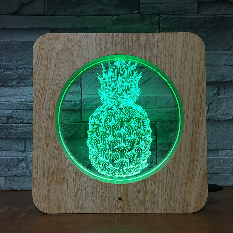 Simple creative pineapple photo frame lamp LED visual