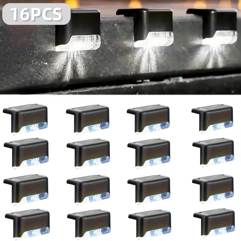 32&16 PCS Solar Deck Lights Outdoor Solar Step Lights