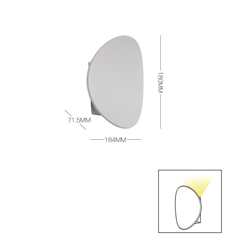 Wall Lamp LED Simple Round White Balcony Background Wall Lamp