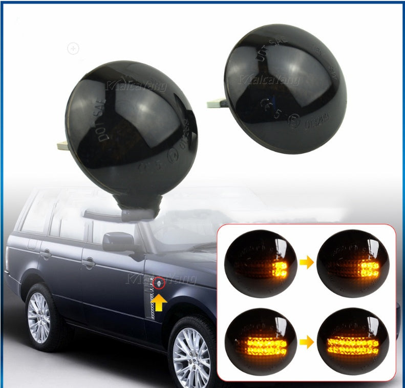 Dynamic LED Yellow Light Two Rows Of Lamp Beads Sidelight Fender Lights