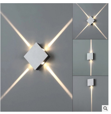 Modern simple square round LED aluminum wall light