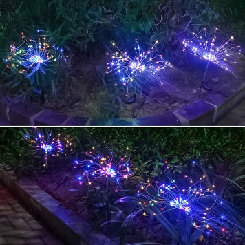 New Ground Plug Solar Fireworks Light LED Light String Lights