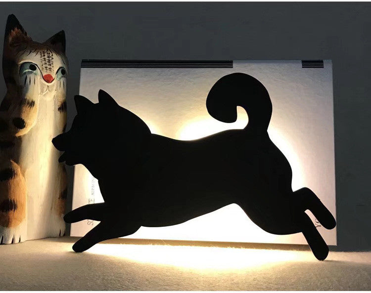 LED Animal Dog Cat Night Light Kitten Smart Sound Sensor