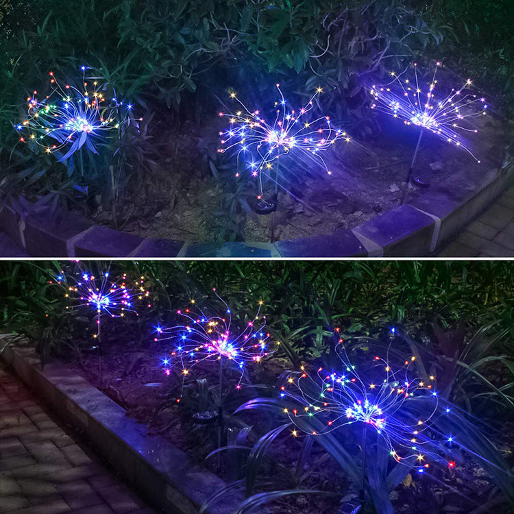 New Ground Plug Solar Fireworks Light LED Light String Lights