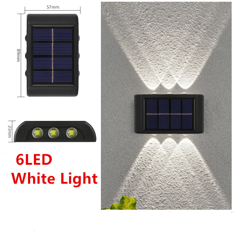 Solar Outdoor Garden Light Up And Down Glowing Atmosphere Wall Lamp