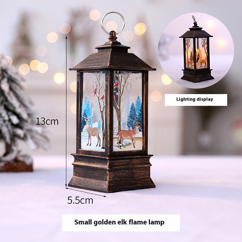 Christmas Portable Oil Lamp Santa Claus LED Night Lights
