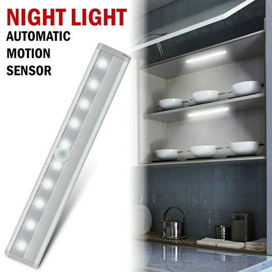 Cordless PIR Lamp LED Closet Light With Motion Sensor Wireless Battery Operated