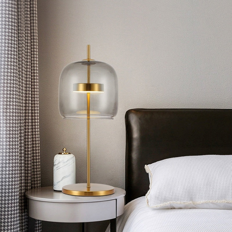 Modern Bedside LED Glass Lamp