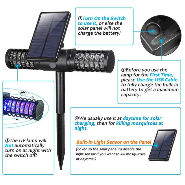 Outdoor garden mosquito killer lamp UV LED lamp IP65 waterproof insect r