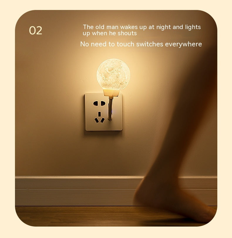 Voice Control Bedroom Usb Moon Light