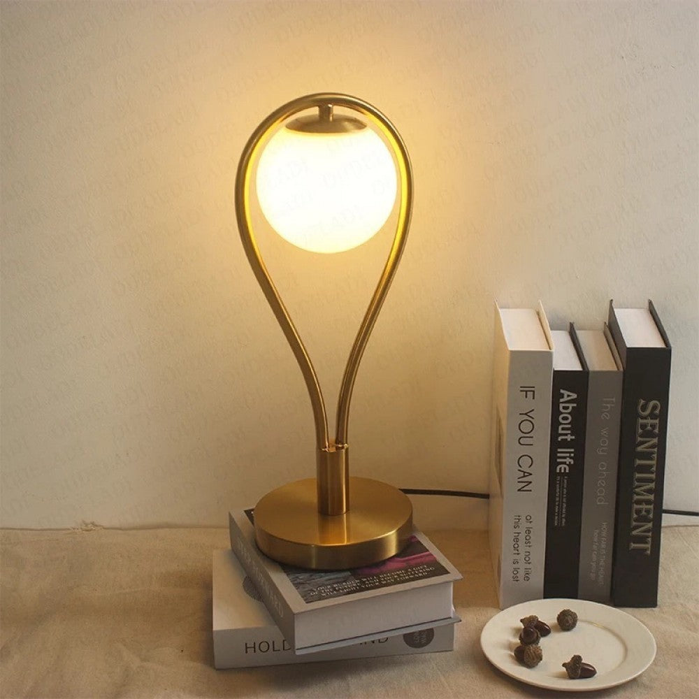 Bedroom Bedside Small Night Lamp Wrought Iron Decorative