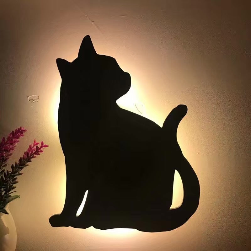 LED Animal Dog Cat Night Light Kitten Smart Sound Sensor