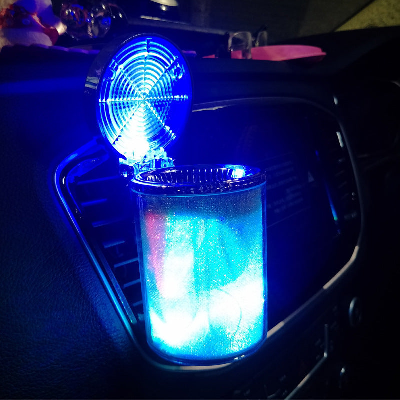 Car Ashtray With LED Light RGB Ambient Light Cigarette