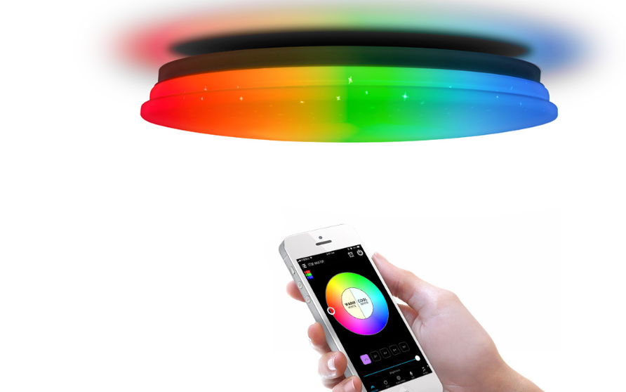 RGB remote control circular voice private mode 48W – Led Strips Room