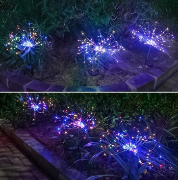 New Ground Plug Solar Fireworks Light LED Light String Lights