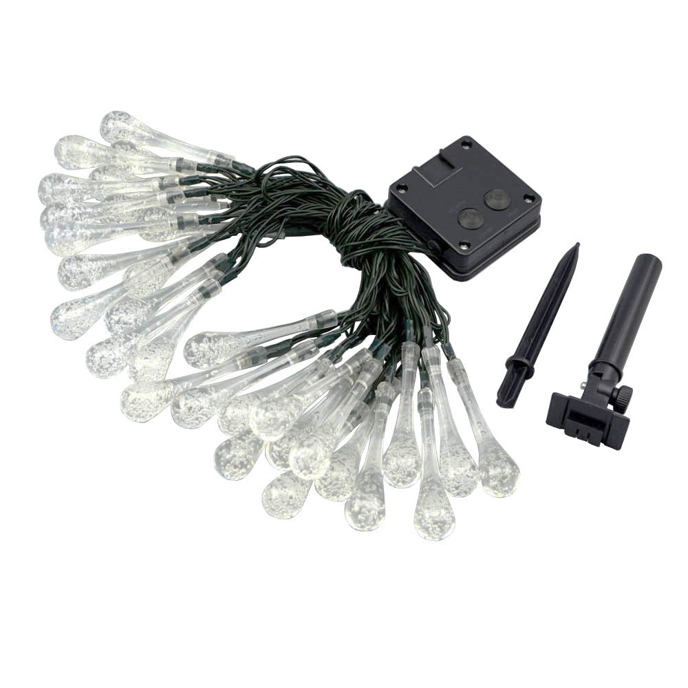 LED Outdoor Water Drops Solar Lamp String Lights LED Fairy