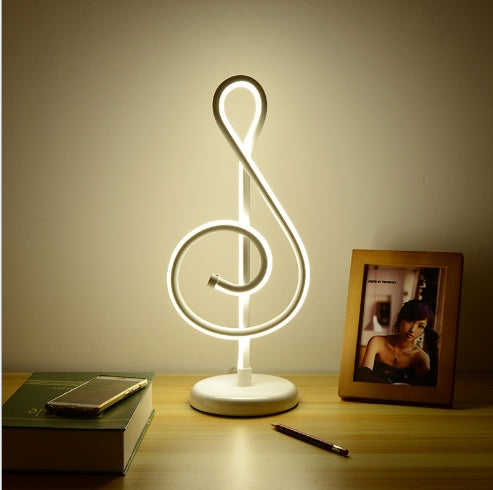 Modern Simple Music Symbol Bedroom Bedside Lamp