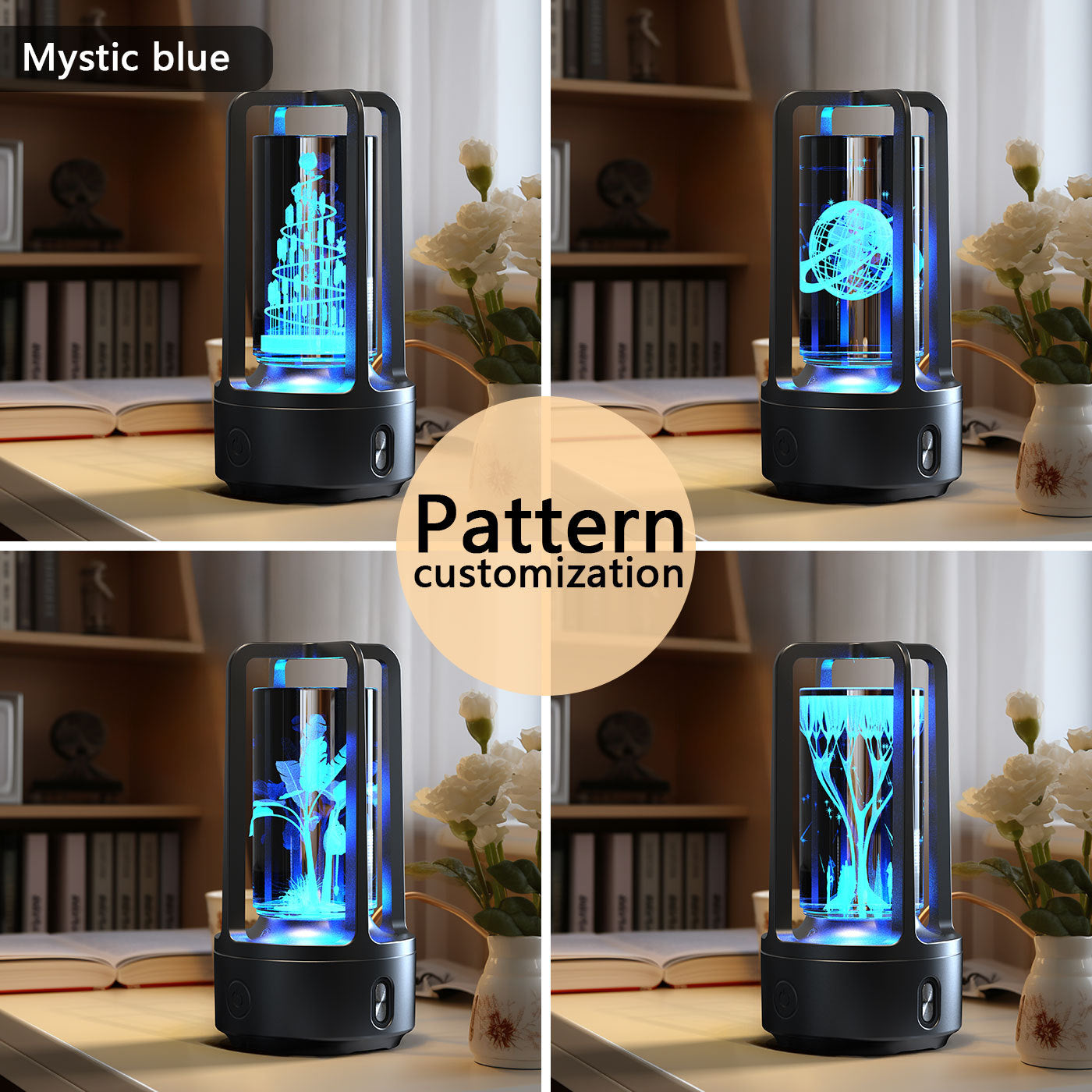 Creative 2 In 1 Audio Acrylic Crystal Lamp And Bluetooth Speaker