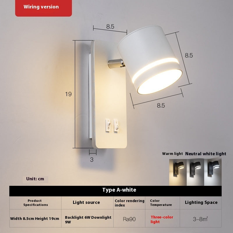 Nordic Modern Minimalist LED Reading Spotlight