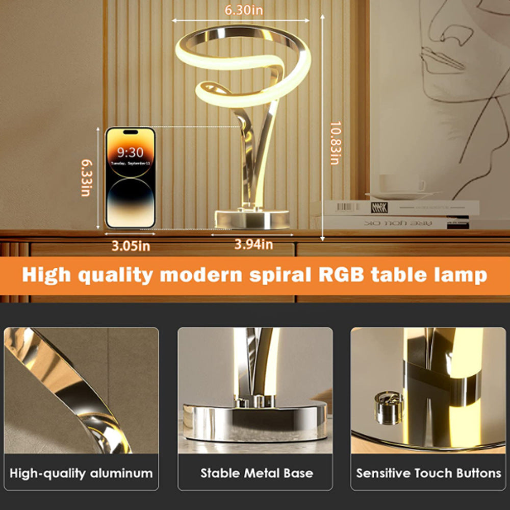 Aluminum Alloy Bar Table Lamp LED Wooden Eye Protection