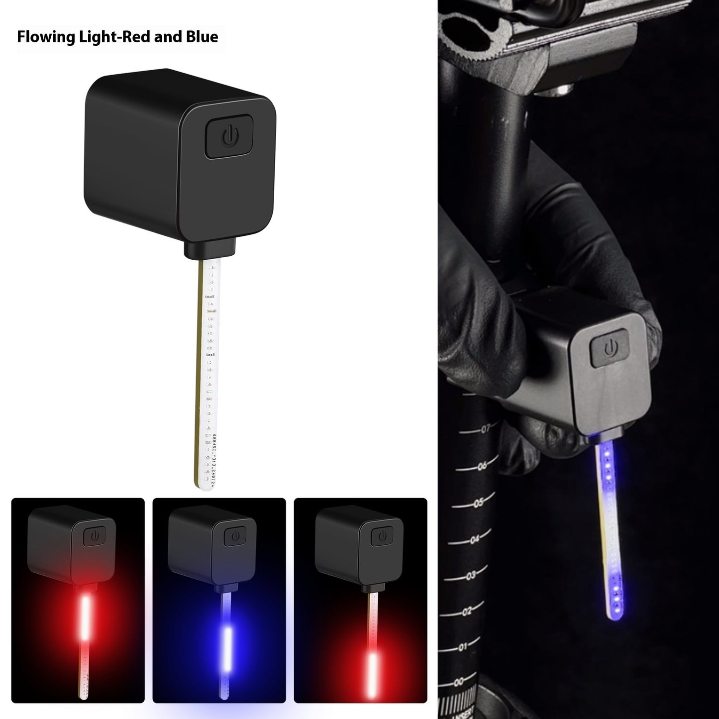 Taillight Bicycle Running Water Plug Light Night Lamp