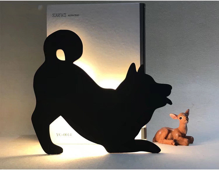 LED Animal Dog Cat Night Light Kitten Smart Sound Sensor