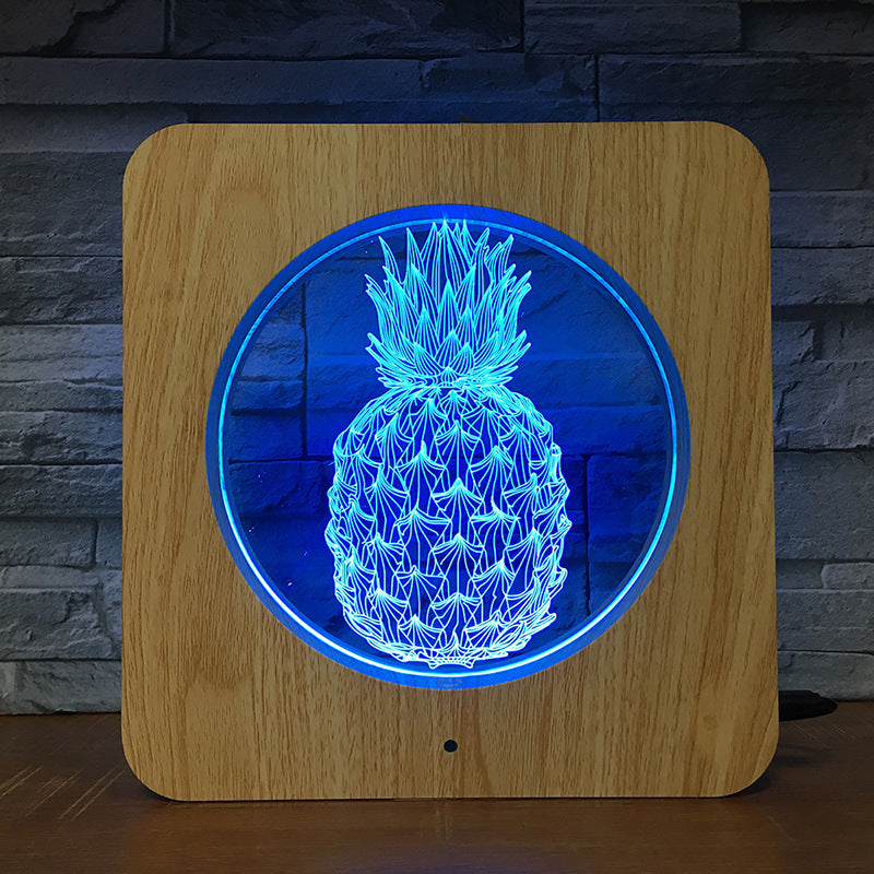 Simple creative pineapple photo frame lamp LED visual