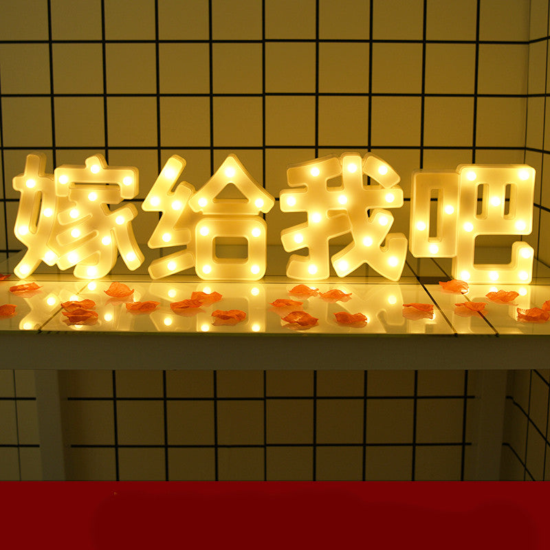 Led Letter Lights Happy Birthday Confession Proposal Arrangement