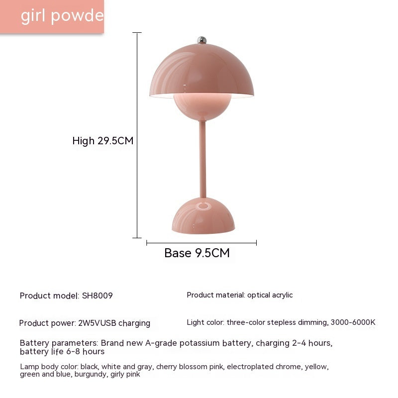 Mushroom Table Lamp Desk Lamp Touch Portable Lamp