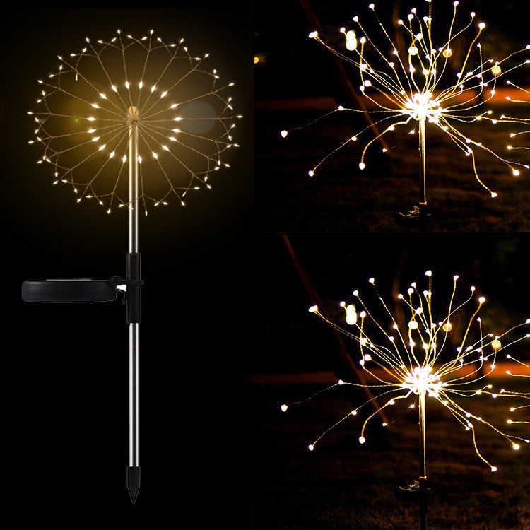 New Ground Plug Solar Fireworks Light LED Light String Lights