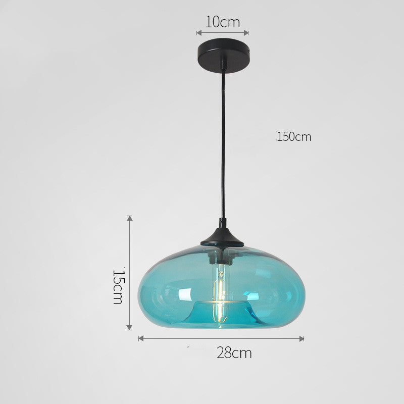 Nordic Modern Loft Pendant Lamp Glass Lustre Industrial Decor