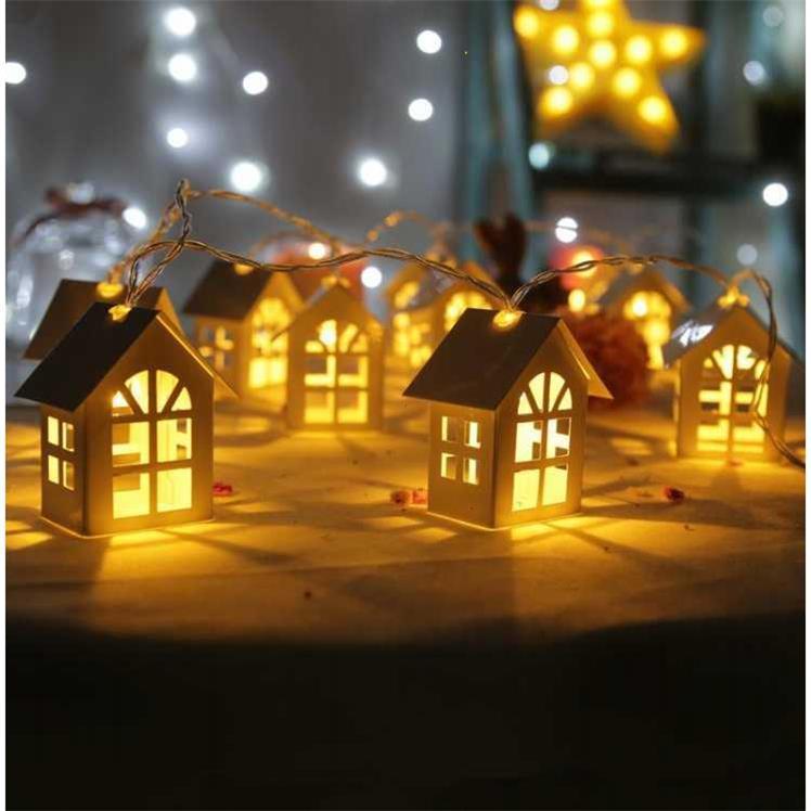 2M 10pcs LED Christmas Tree House Style Fairy Light