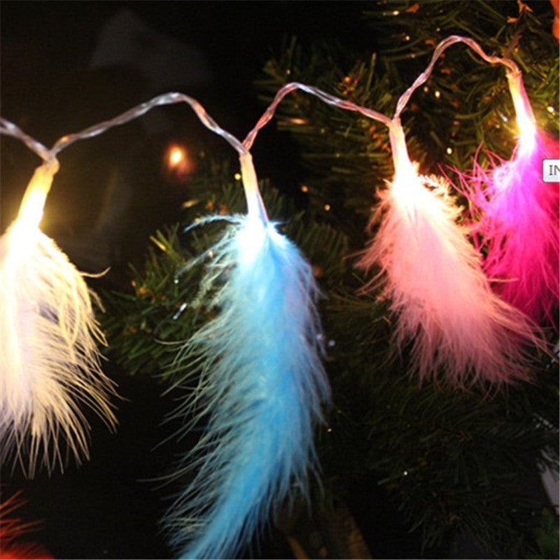 Led Feather Battery String Lights Christmas Party Party Decoration String Lights