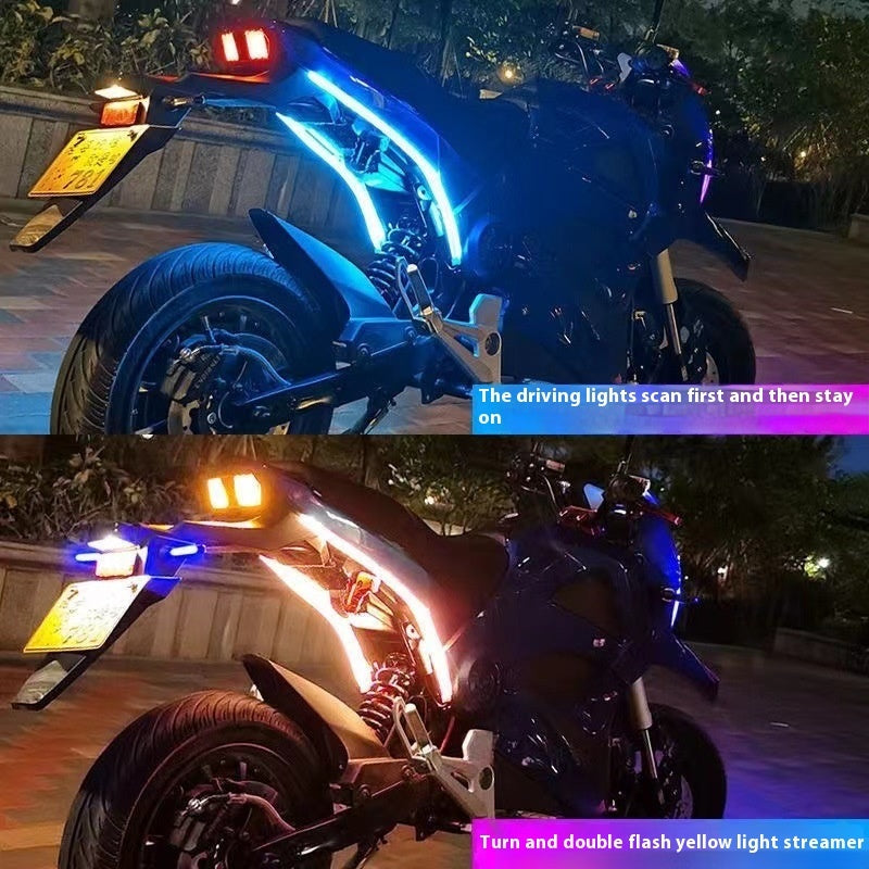 Motorcycle Running Water Steering Modification Ambience Light