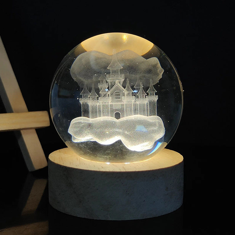 Usb Plug-in Luminous Crystal Ball Night Light