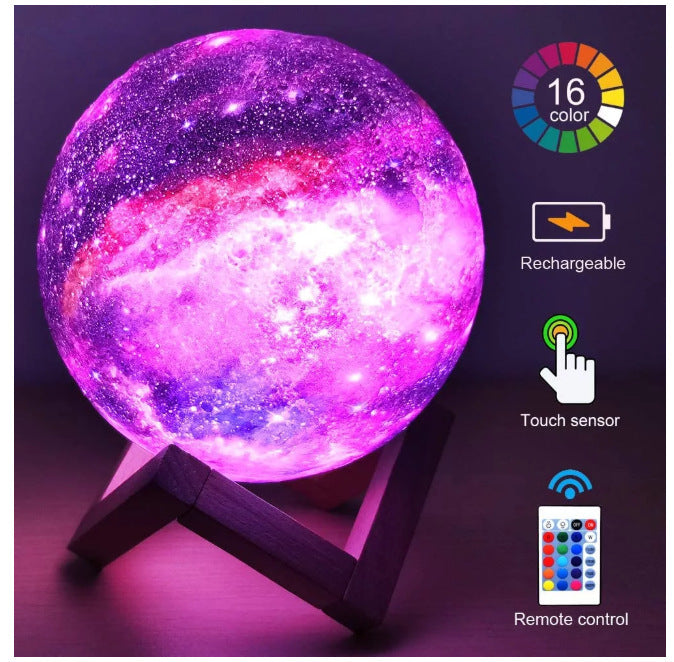 3D Printing Moon Lamp Galaxy Moon Light