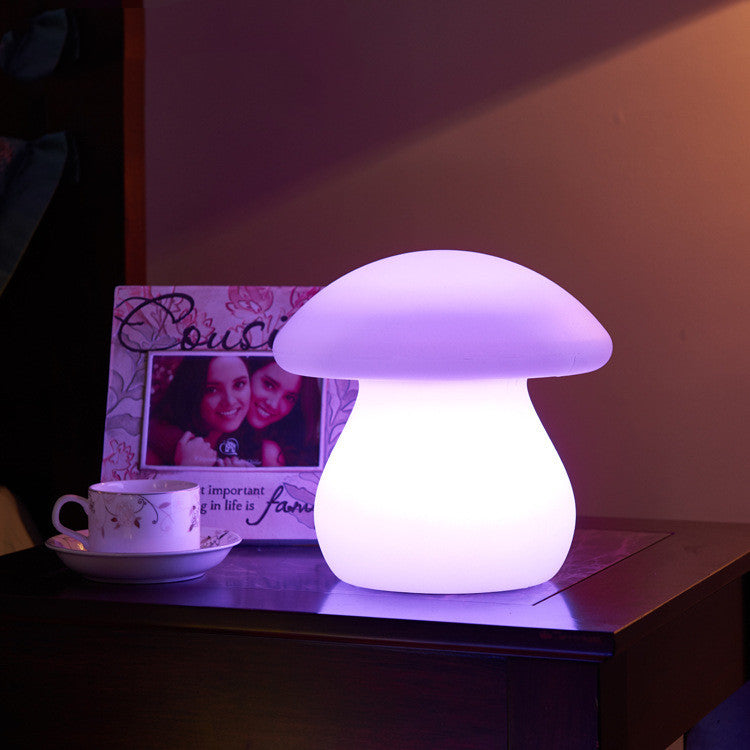 LED Night Light Remote Control Rechargeable Desk Lamp Waterproof Mushroom Lamp