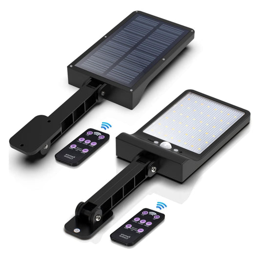 2 Pack Outdoor Solar Flood Lights Wireless 48 LED Waterproof Sensor Light