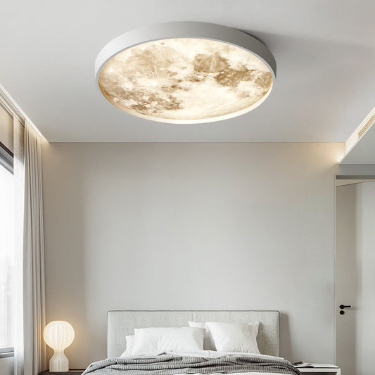 Creative Three-color Light-changing Lunar Ceiling Lamp