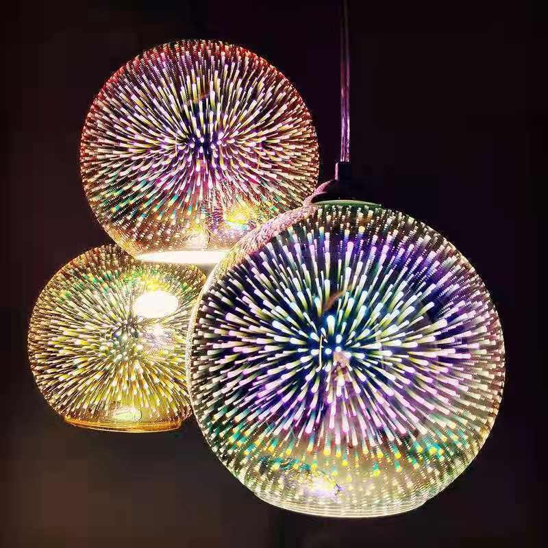 3D Ball Glass Chandelier Creative Colorful