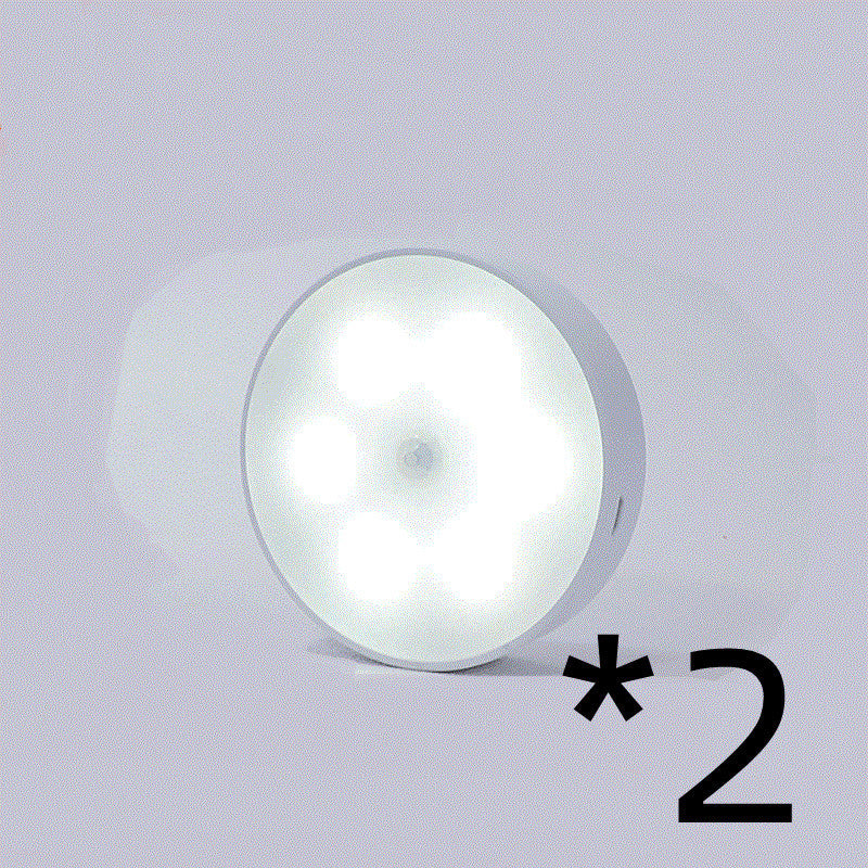 Usb Rechargeable Motion Sensor Light Round Wireless Night Light