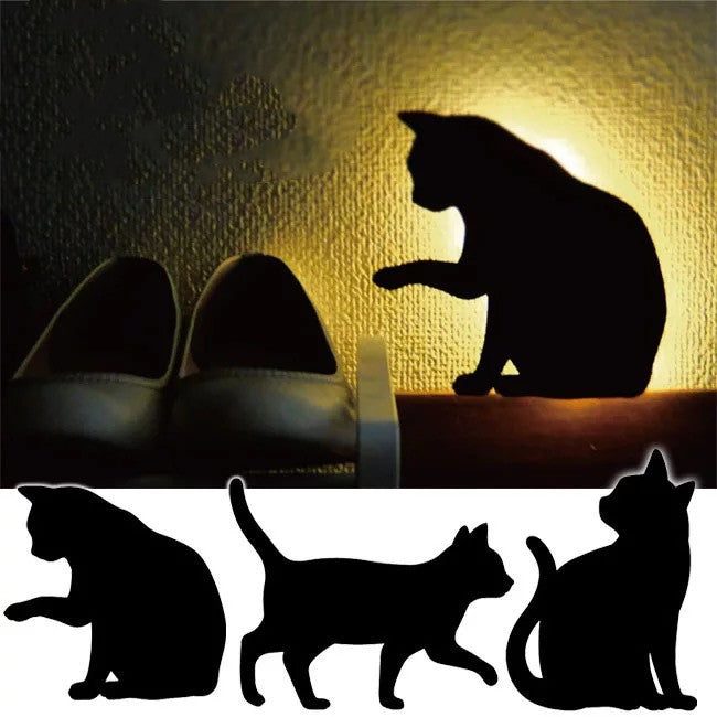 LED Animal Dog Cat Night Light Kitten Smart Sound Sensor