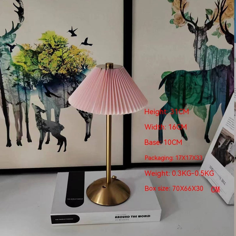 Light Luxury Metal Creativity Mushroom Small Night Lamp