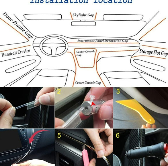 Car Atmosphere Light Modified Colorful Light Guide